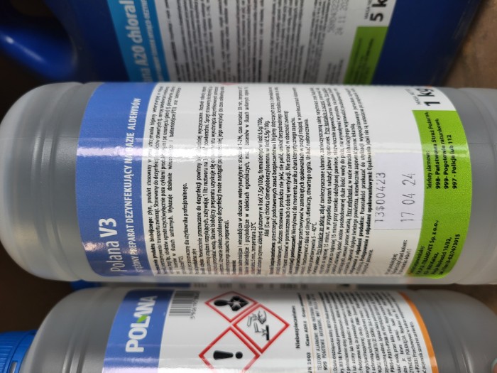 POLANA V3 1l - stężony środek do dezynfekcji na bazie aldehydów