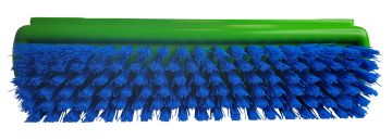 Szczotka do szorowania podłóg, ze skrobakiem, zielono - niebieska