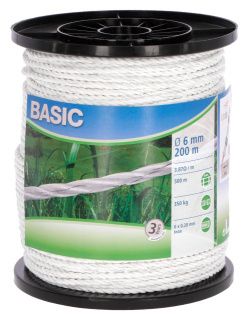 Linka BASIC STRONG 200m, 6mm, 6x0,20mm Niro, biała 