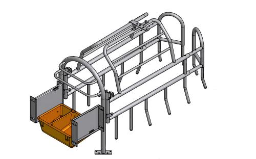 Jarzmo porodowe skośne z blachami (P)