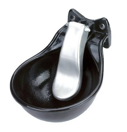 Poidło żeliwne z językiem z blachy nierdzewnej, czarne