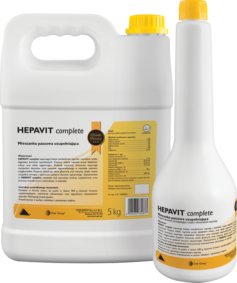 Hepavit complete 5kg - uzupełniająca mieszanka paszowa wspo. funkcje wątroby 