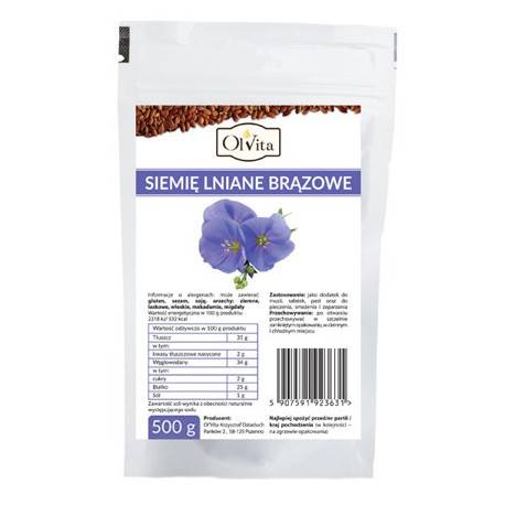 OLVITA Siemię lniane brązowe 500g