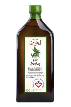 OLVITA Olej konopny zimnotłoczony 500ml