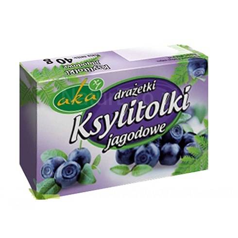 AKA Ksylitolki drażetki jagodowe 0%cukru 40g