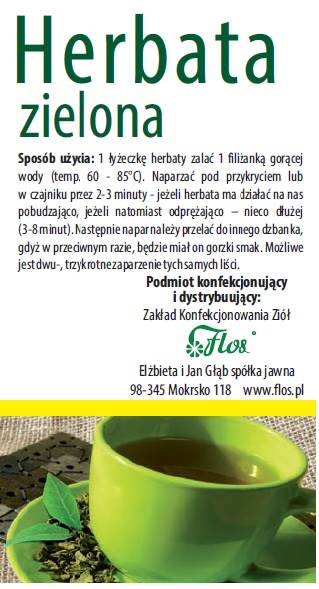 FLOS Herbata zielona liść. 100g śr.spoż.