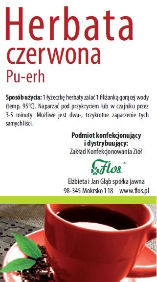 FLOS Herbata czerwona PU-ERH 100g