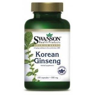 SWANSON Ginseng żeń-szeń 500mg 100caps