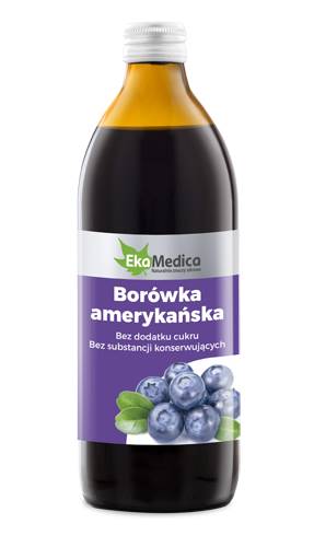 EKAMEDICA Borówka Amerykańska sok 0,5l 