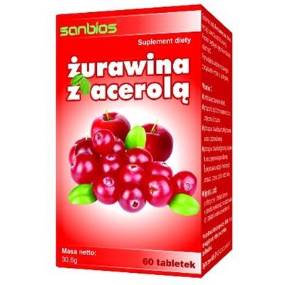 SANBIOS Żurawina z acerolą 60tabl.