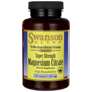SWANSON Cytrynian magnezu  225mg 120tabl