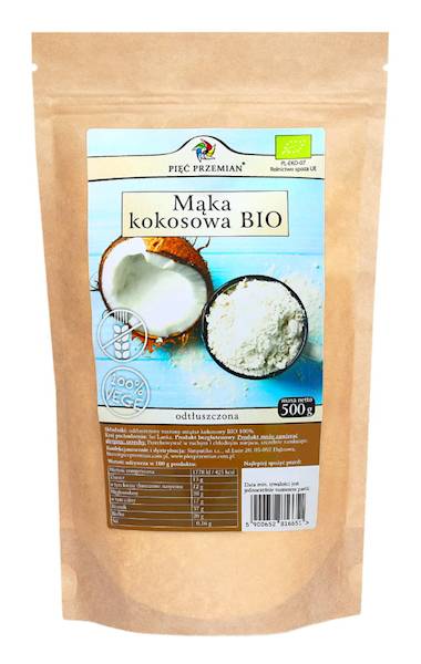 PIĘĆ PRZEMIAN Mąka Kokosowa BIO 500g