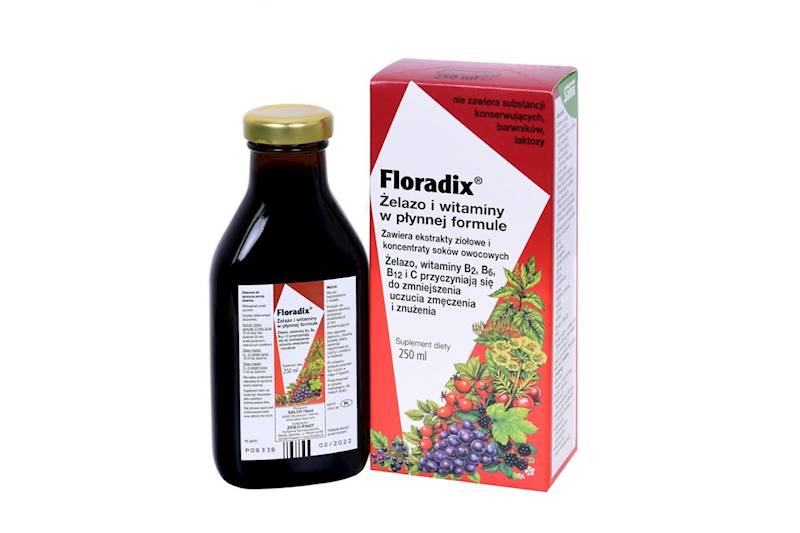 FLORADIX Żelazo i witaminy 84tabl