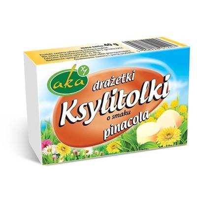 AKA Ksylitolki drażetki pudrowe pinacola 40g