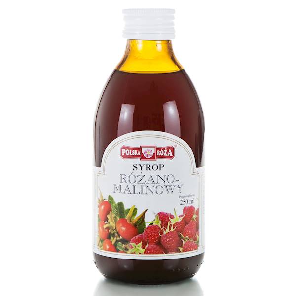 POLSKA RÓŻA Syrop różano-malinowy 250ml niskosł.