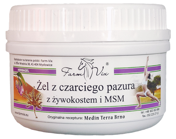 FARMVIX Czarci Pazur z żywokostem i MSM 350g żel