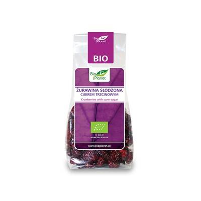 BIO PLANET Żurawina słodzona cukrem trzcin. 100g