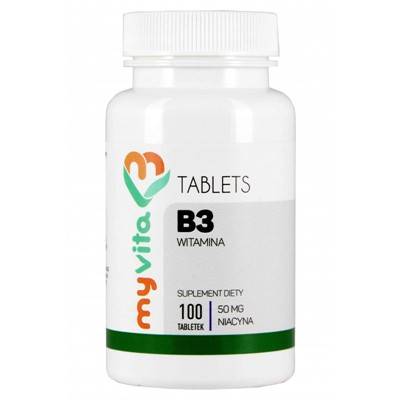 MYVITA Witamina B3 50mg 100tabl Niacyna 