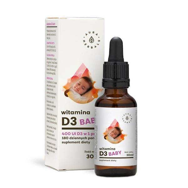 AURA Witamina D3 Baby 400IU - krople 30ml