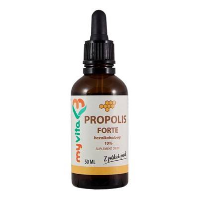 MYVITA Propolis krople 10% 50ml, bezalkoholowe