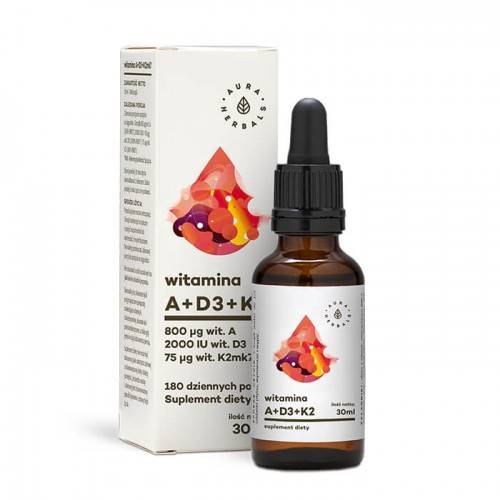 AURA Witamina A+D3+K2 krople 30ml