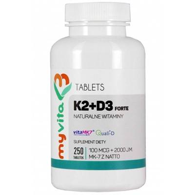 MYVITA K2+D3 Forte 100mcg+2000j.m. 250 tabl.