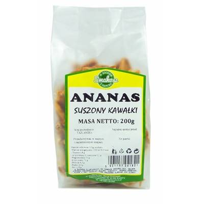 SMAKOSZ Ananas suszony kawałki 200g
