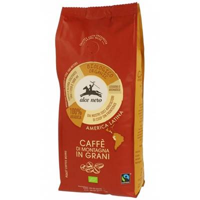 ALCE NERO Kawa 100% Arabica ziarnista BIO 500g