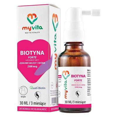 MYVITA Biotyna Forte w kroplach 2500mcg, 30ml.