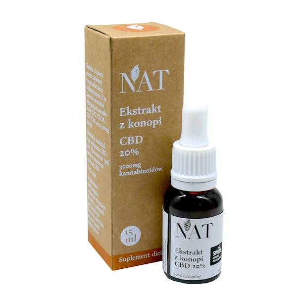 NAT Olejek konopny 20% CBD 15ml