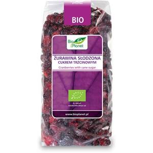 BIO PLANET Żurawina słodzona cukrem trzcin. 400g