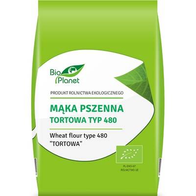 BIO PLANET Mąka pszenna tortowa typ 480 BIO 1kg