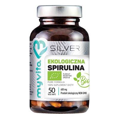 MYVITA SILVER Spirulina BIO 600mg, 50kaps.