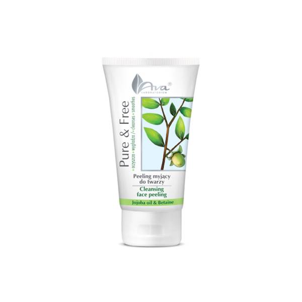 AVA PURE & FREE Peeling myjący do twarzy 150ml