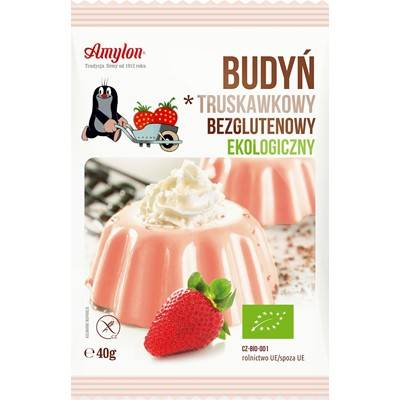 AMYLON Budyń truskawkowy bezglutenowy BIO 40g
