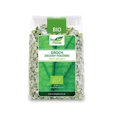 BIO PLANET Groch zielony połówki BIO 400g
