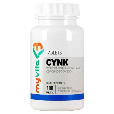 MYVITA Cynk - glukonian 15mg, 100tabl
