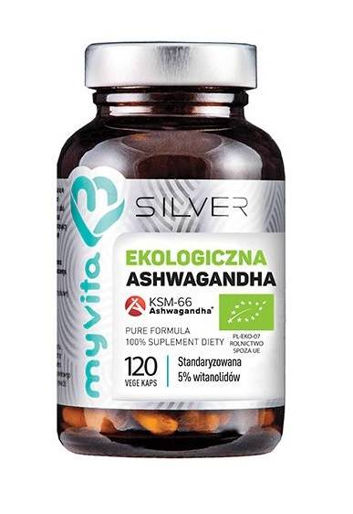 MYVITA SILVER Ashwagandha KSM-66 BIO, 120kaps