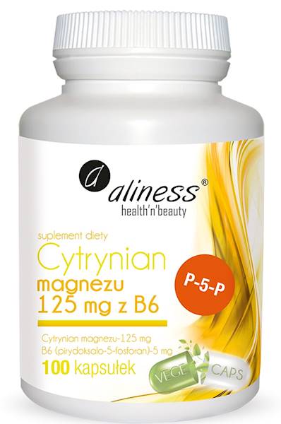 ALINESS Cytrynian Magnezu 125mg z B6 100vcaps