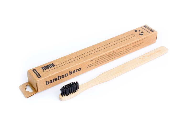 BAMBOO HERO Szczoteczka Czarna Basic