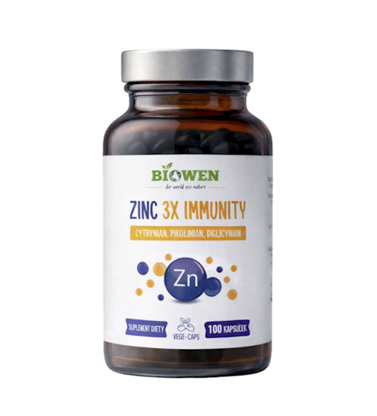 BIOWEN Cynk - Zinc 3X Immunity 100 kapsułek