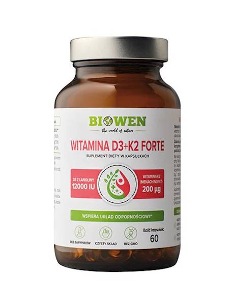 BIOWEN Witamina D3+K2 forte 12.000iu 60 kaps.