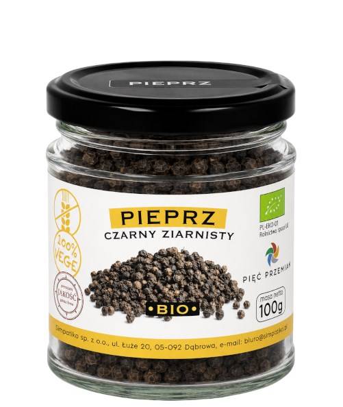PIĘĆ PRZEMIAN Pieprz czarny ziarnisty bezglutenowy