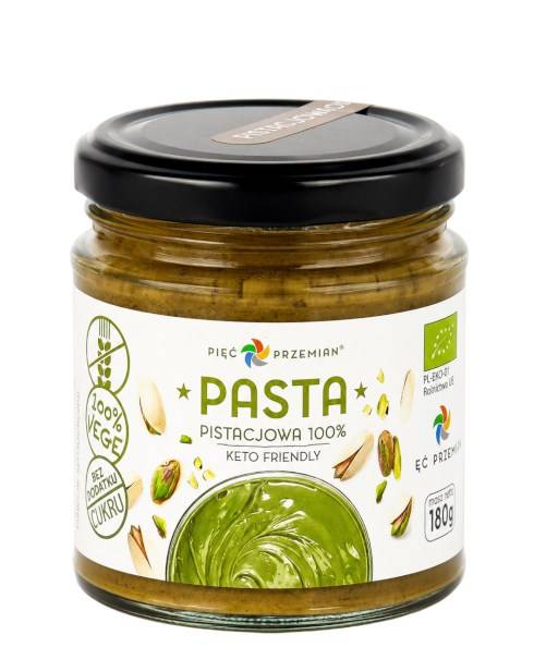 PIĘĆ PRZEMIAN Pasta pistacjowa 100% 180g