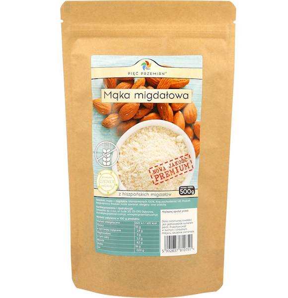 PIĘĆ PRZEMIAN Mąka Migdałowa 500g bezglutenowa