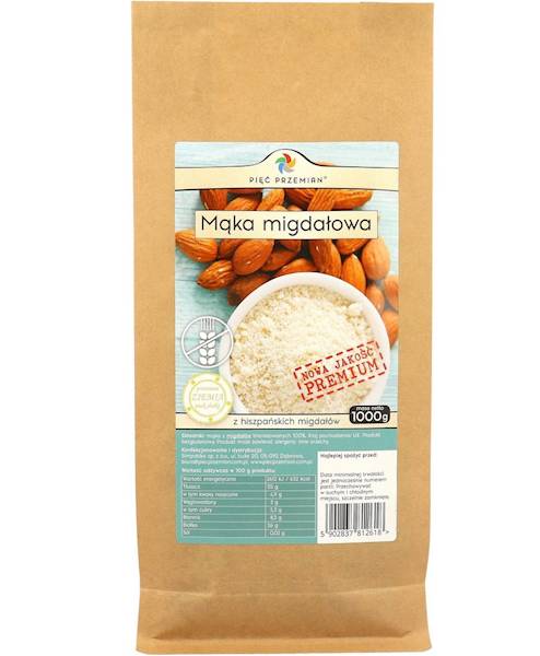 PIĘĆ PRZEMIAN Mąka migdałowa bezglutenowa 1000mg