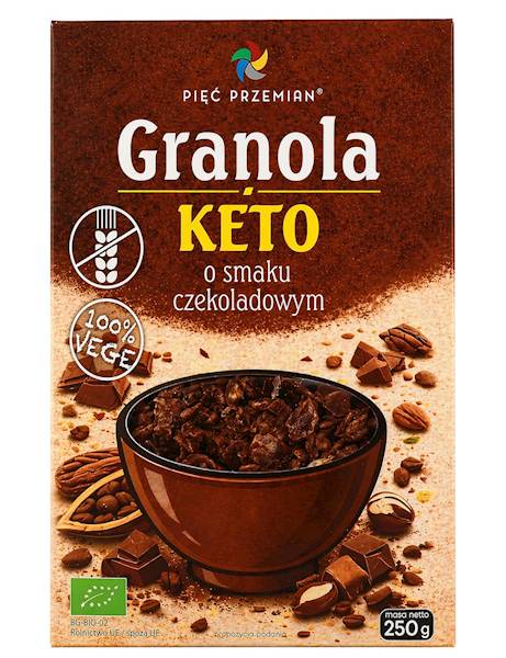 PIĘĆ PRZEMIAN Granola KETO czekol b/gluten 250g