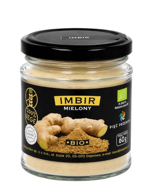 PIĘĆ PRZEMIAN IMBIR mielony b/g Bio słoiczek 60g
