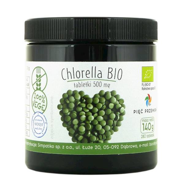 PIĘĆ PRZEMIAN Chlorella BIO tabletki 500mg, 140g