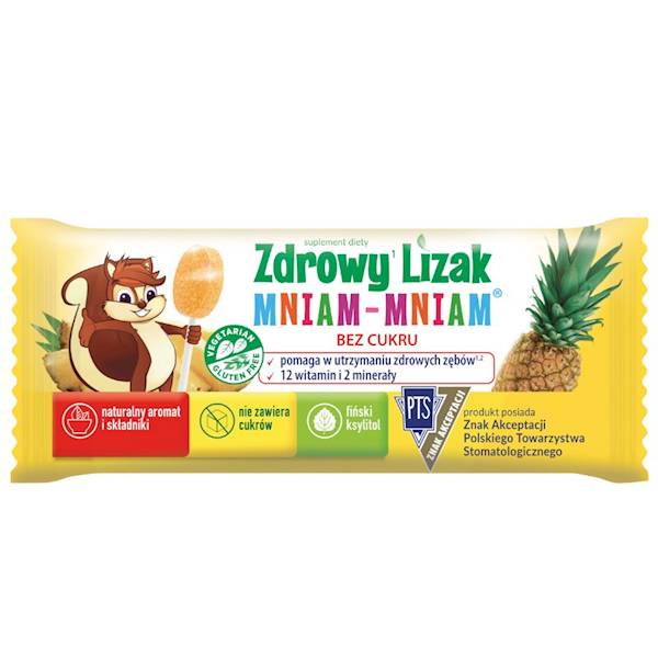 Zdrowy lizak Mniam-Mniam bez cukru ananas 1 szt. S
